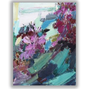 canna lily – original imagery oil painting by mingliang liu