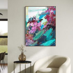 canna lily – original imagery oil painting by mingliang liu