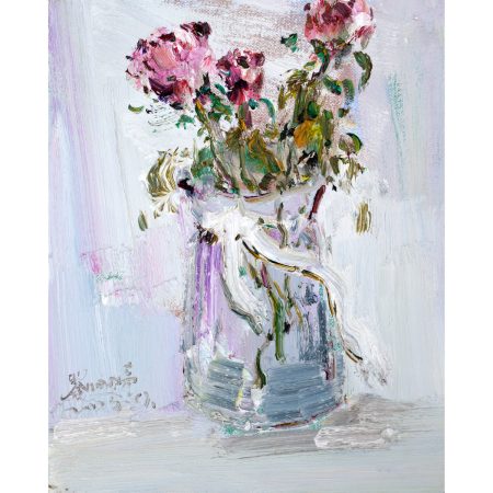 "floral soul" – original oil painting by mingliang liu