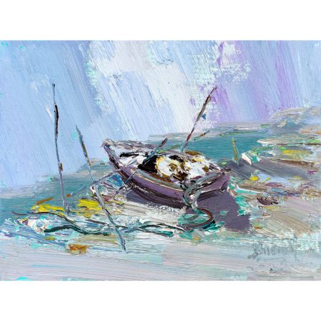 the boat—— original imagery oil painting by mingliang liu