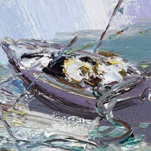 the boat—— original imagery oil painting by mingliang liu