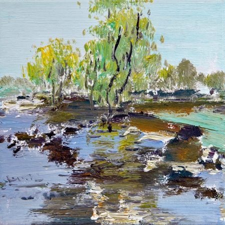 "early spring" original imagery oil painting (2025) by prof. mingliang liu